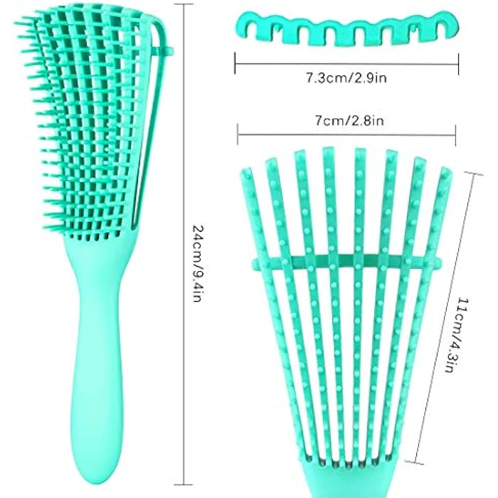 A.DASHER 3 Pack Hair Detangler Brush for Afro America/African Hair Textured 3a to 4c Kinky Wavy/Curly/Coily/Wet/Dry/Oil/Thick/Long Hair, Detangling Brush for Natural Hair, Exfoliating Your Scalp for Beautiful - Image 3